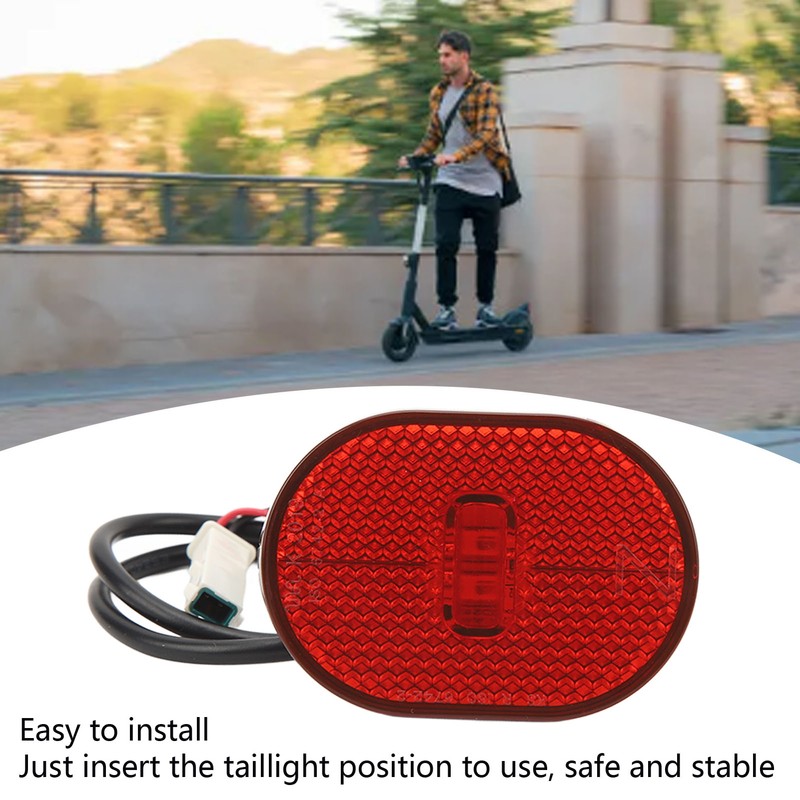 Electric Scooter Rear Tail Light Easy To Install Waterproof Lightweight