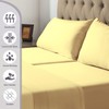 Pizuna Pure 100% Cotton Split King Sheet Set Mellow Yellow,