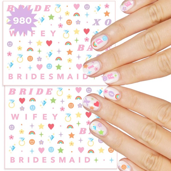 xo, Fetti Pegatinas de uñas – Decoración de despedida de