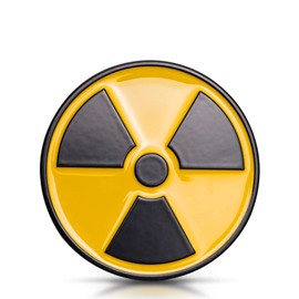 Nuclear Radiation Warning Car Sticker, Nuke Radioactive Sign Metal Emblem, Never Fade Zinc Alloy Decal for Automotive, Motorcycle