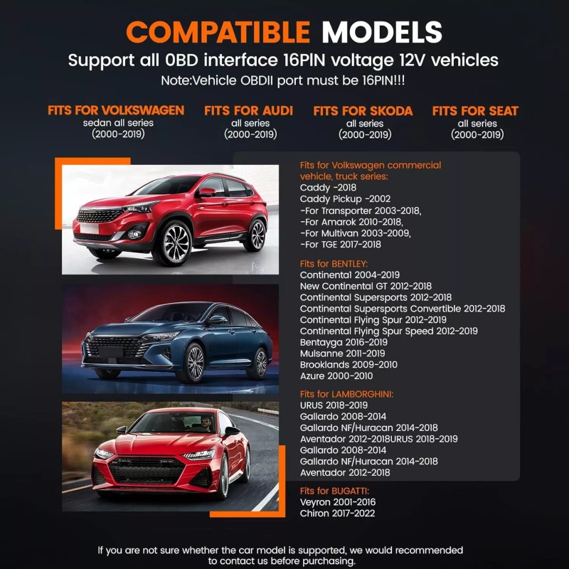 Ancel VD500 OBD2 Scanner Full System Code Reader Car Diagnostic