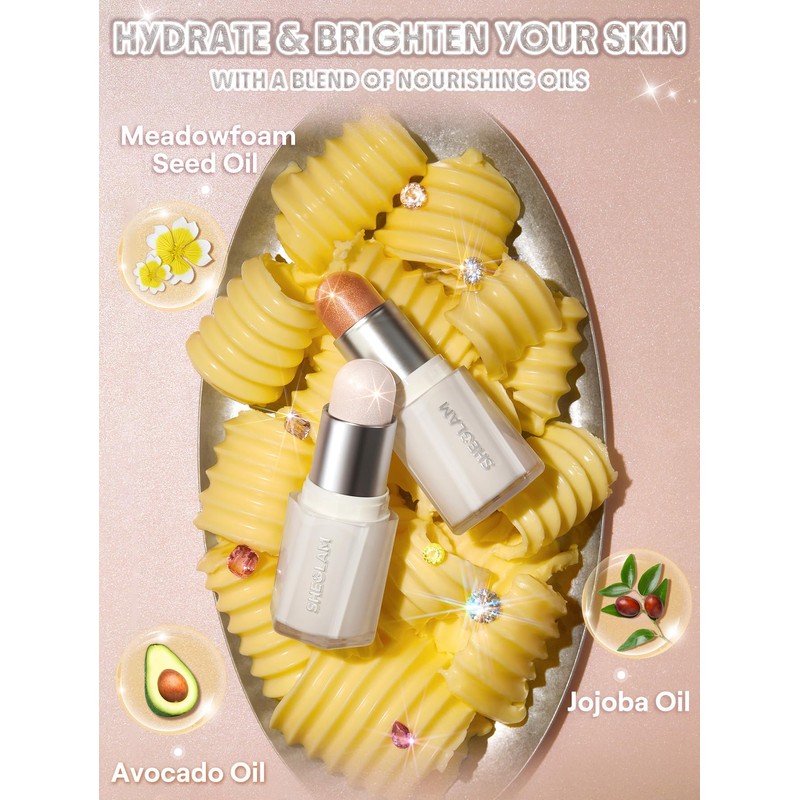 SHEGLAM Highlight Stick Creamy with Moisturizing Oil for a Smooth