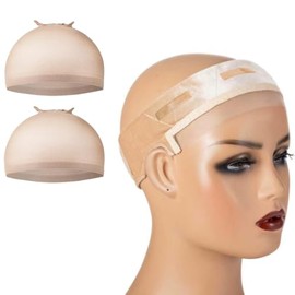 Diadema frontal de encaje para pelucas: accesorio antideslizante de terciopelo para sujetar la peluca de forma segura y mantenerla en su lugar (beige)