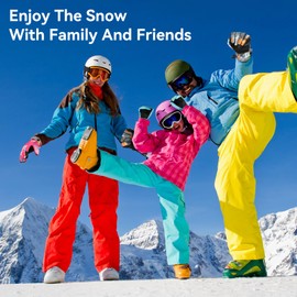 Pnosnesy Cold Weather Mittens,Ski Gloves,Snow Gloves,Waterproof Winter Gloves,Men & Women,For Parent Child