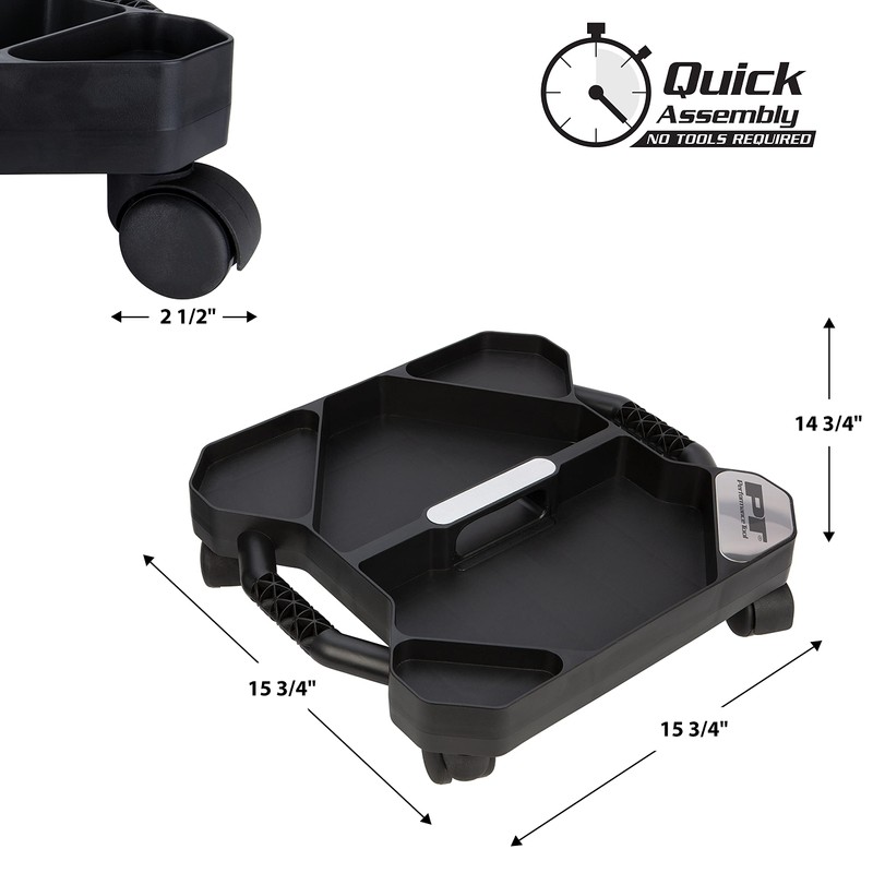 Performance Tool W85032 Tool Creeper Rolling Caddy Tray with 5
