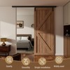 FLYVLIEG 5FT Ceiling Mount Box Rail Barn Door Hardware Heavy