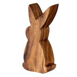 levandeo Rabbit H15 cm Wooden Easter Bunny Acacia Wood Easter Decoration Stand Decoration Figure Spring Easter Table Decoration Stand