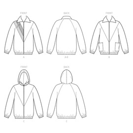 McCall's Sewing Pattern R10412 / M8019 - Misses' Jackets, Size: ZZ (16-18-20-22-24-28)