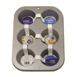 6 Cup Cupcake Size Tin / Non Stick Pan by PME make 6 Cupcakes