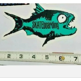 Transworld skateboarding Vintage Transworld piranha Skateboard Sticker 80s