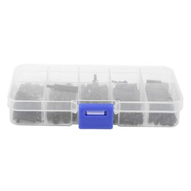 140Pcs Nylon Standoff, Nylon Screw Kit M2.5 Round Cross Screw Nut Spacer Standoff, Female-Male Standoff Set(black)