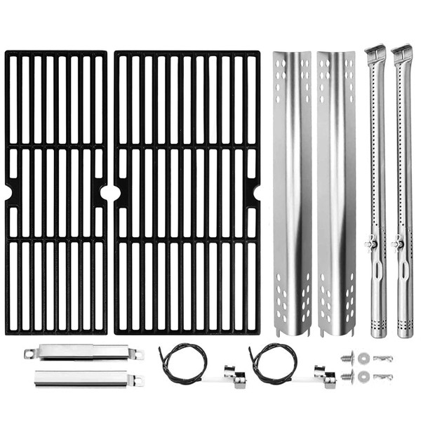 Hisencn Grill Replacement Parts for Charbroil Performance 463625217 463673519 463625219 463673517 463673017 463347519 463244819, G470-5200-W1 Burner G470-0004-W1A Heat Plates and Cooking Grates