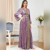 Abaya Dress for Women Velvet Dress Long Sleeve Embroidery Moroccan