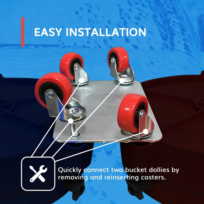 Grit Guard Dual Bucket Dolly Connector Plate