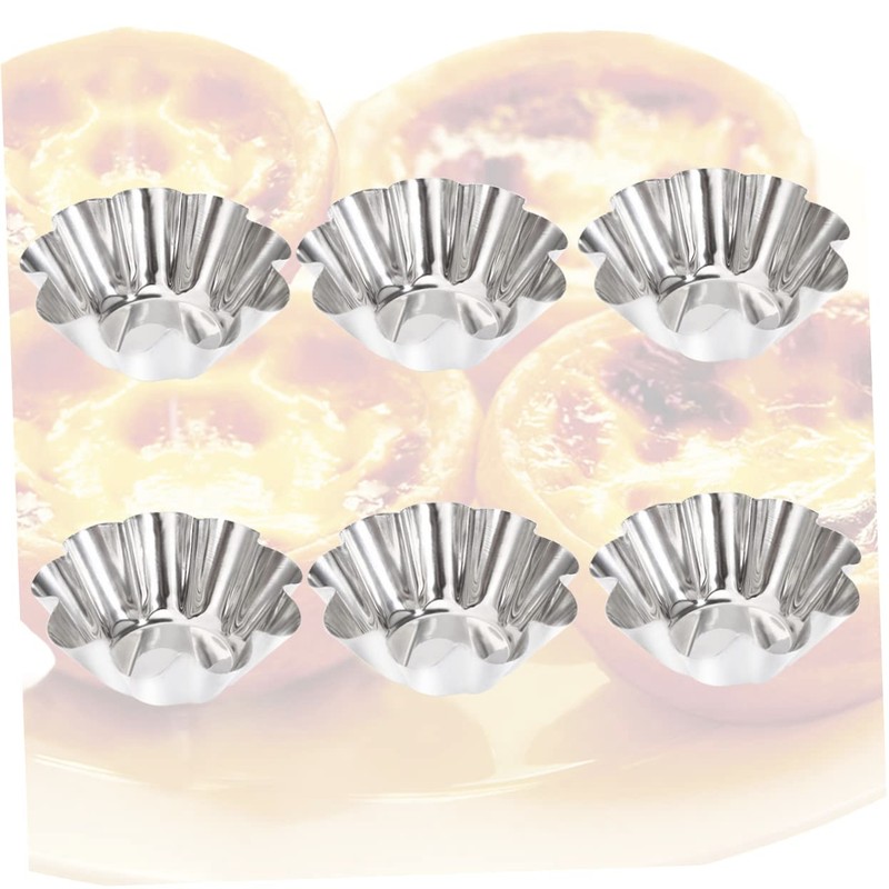 UTHCLO 12Pcs Stainless Steel Tart Pans Reusable Cupcake and Muffin