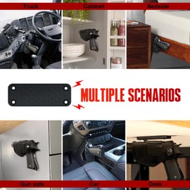 Sgreatiny Magnetic Gun Mount Holster for Car,Truck,Desk,Safe,Wall.Gun Holder,Gun Magnet for Vehicle,Fits Glock,M&P Shield Pistols.Right/Left-Handed for Men/Women.