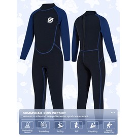 Summshall Kids Wetsuit for Boys & Girls, 2.5mm Neoprene Wetusits with UV50+ Protection – Keep Warm, Soft & Stretchy Wet Suit for Swimming, Snorkeling & Surfing