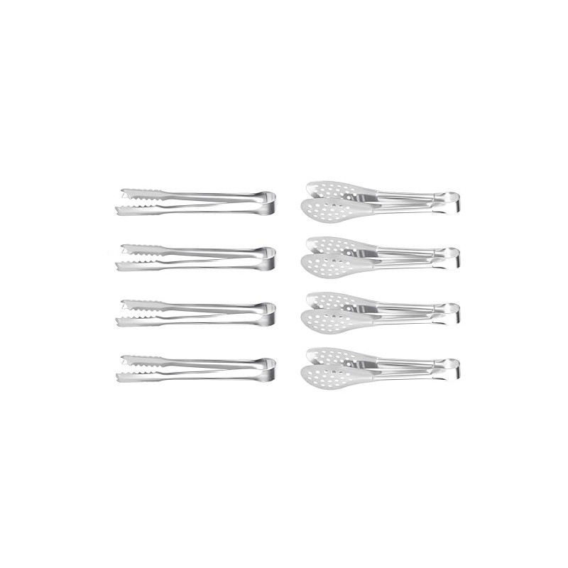 Stainless Steel Dessert Tongs,Perfect for BBQ, Steak Bread Buffet Salad