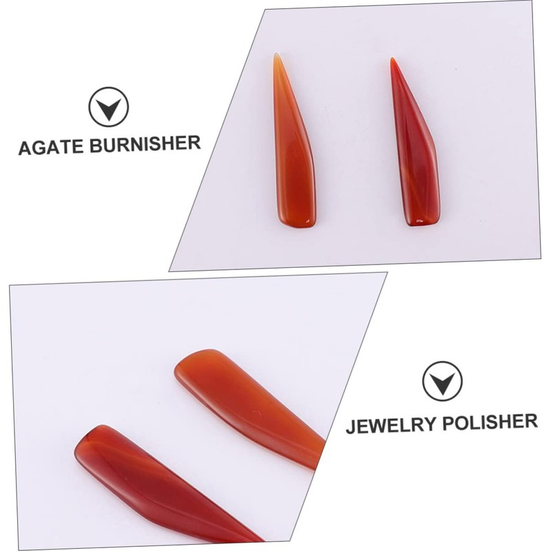 DOITOOL 3Pcs Agate Burnisher Professional Gold Silver Jewelry Polisher Essential