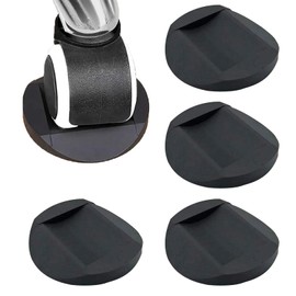 4 Pcs Chair Wheel Stoppers Floor Protector Castor Cups,Anti-Sliding Castor Wheels Feet Stoppers Pads,Bed Wheel Stoppers,Protector Pads Bed Furniture Stopper for All Floors,Wheels, Sofas,Bed(Black)