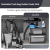 COAZEX 2 Pack Trash Bag Holder Under Sink Stackable, Plastic