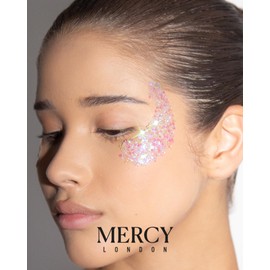 MERCY LONDON Glitter Highlights Sticker in Iridescent. Easy Application glitter sticker. For face and body.