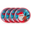 BWG Christmas Santa Reindeer 4 Piece Melamine Plastic Snack Side