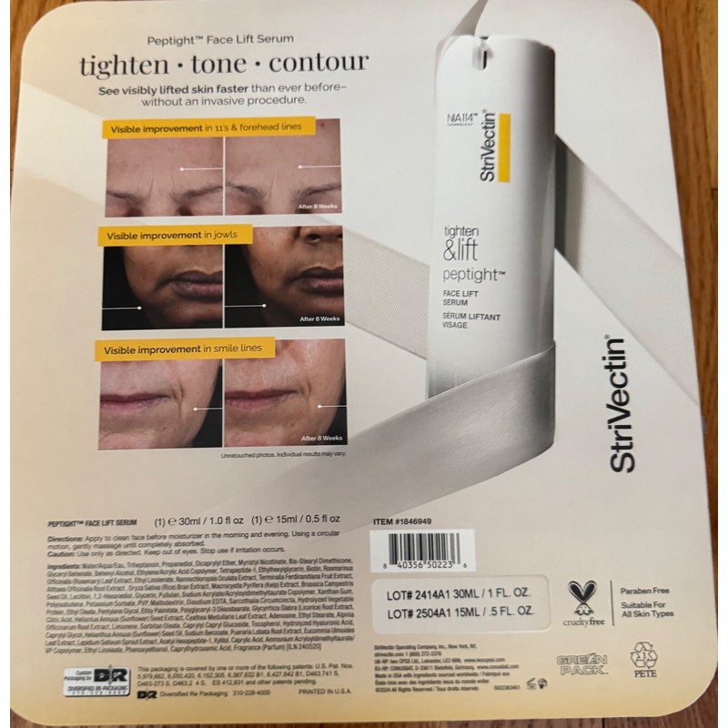 StriVectin NEW Strivectin Tighten & Lift Peptight Face Lift Serums