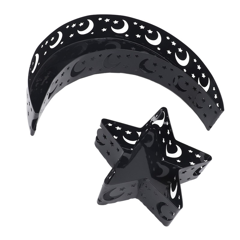 Ramadan Dessert Tray Iron Reusable Large Capacity Moon Star Shaped