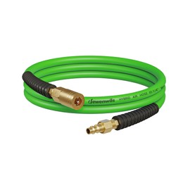 DEWENWILS 1/4 Inch x 6FT Hybrid Air Hose 300 PSI, Heavy Duty Air Compressor Hose with 1/4" Industrial Quick Coupler Fittings, Flexible and Kink Resistant Air Hose (Green)