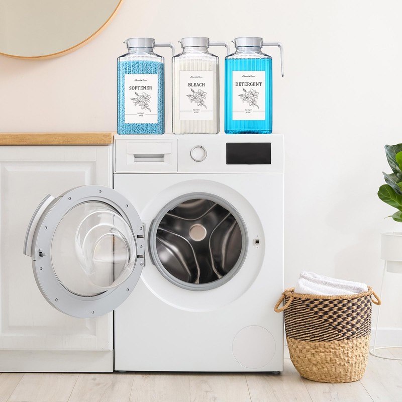 Potchen 3 Pcs 68 oz Laundry Detergent Dispenser Fabric Softener