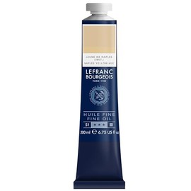 Lefranc Bourgeois 301838 Fine Oil Paint in Excellent Quality, Lightfast with Even Consistency, 200 ml Tube, Ideal for Stretcher Frames, Canvas, Painting Cardboard, Unbleached Titanium