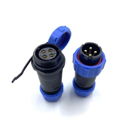 Connector Plug Aviation Plug SP21 4-Pin IP68 4 Pin Solderless Aviation Plug Waterproof and Dustproof Aviation Plug for Outdoor Lamps Uses 500V 30A (12AWG Cable Screw Crimp)