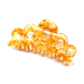 QinGoo Large Yellow Hair Clip Hair Clip Hair Accessories Headpiece Exquisite for Medium Thick Short Medium Hair 1 Piece (9.3 x 4.3 cm, Yellow)