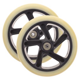 BESPORTBLE 180mm High Elasticity PU Scooter Wheels Replacement Wheels Bearings Anti-slip Quiet for Stunt Scooters Skateboards Wheelchair