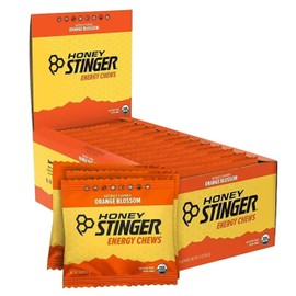 Honey Stinger Organic Orange Blossom Energy Chew, Gluten Free & Caffeine Free, for Exercise, Running and Performance, Sports Nutrition for Home & Gym, Pre and Mid Workout, 12 Pack, 21.6 Ounce