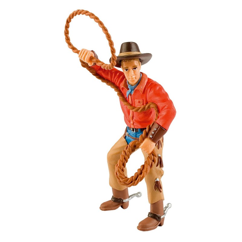 Bullyland 80673 - Spielfigur, Cowboy mit Lasso, ca. 12 cm