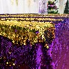 DUOBAO Reversible Sequin Fabric - 1/2 Purple to Gold Sequin