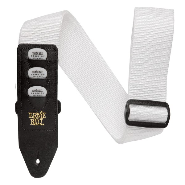 Ernie Ball White Polypro Pickholder Guitar Strap (P04259)