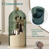 ZHUSSZHU Makeup Brush Holder with Lid Cosmetic Tools Organizer 360