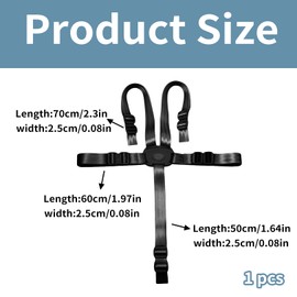 Tripp Trapp 5-Point Seat Belt for Hauck High Chair Strap and Pushchair, Harness for Highchair, Children's Safety Belt, Pushchair Seat Belt, Child Safety Belt