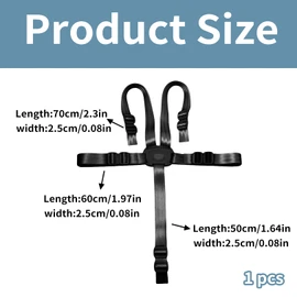 Tripp Trapp 5-Point Seat Belt for Hauck High Chair Strap and Pushchair, Harness for Highchair, Children's Safety Belt, Pushchair Seat Belt, Child Safety Belt