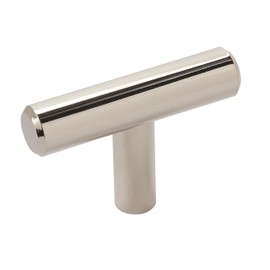 Amerock BP19009PN Bar Pulls Cabinet T-Knob, 1-15/16 in (49 mm) Length, Polished Nickel