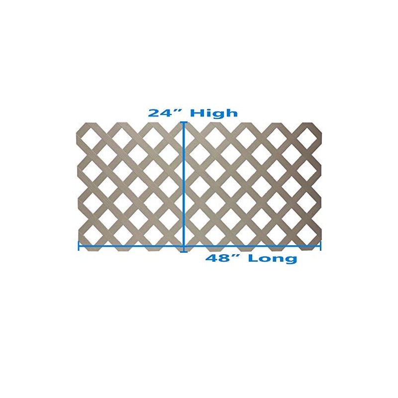 White Plastic Lattice Fence (48 in.) for Use with Fanta-Sea