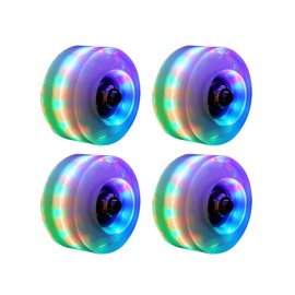 ieron LED Light Up Roller,Flash Skate Wheels,4 Pack Luminous Light Up With Skate Roller,Bearings Quad Roller Skate Wheels For Double Row Skating,Skateboard