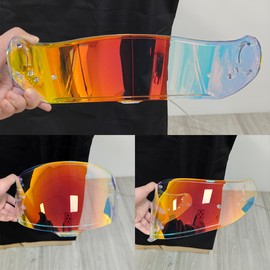 YMTSGEQ GT-Air 3 Helmet Visor Replacement.CNS-1C Helmet Face Shield UV Protection Compatible with GT-Air 3 (Revo Clear Red)