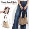 Straw Beach Bags for Women- Beach Bags for Women, Mesh