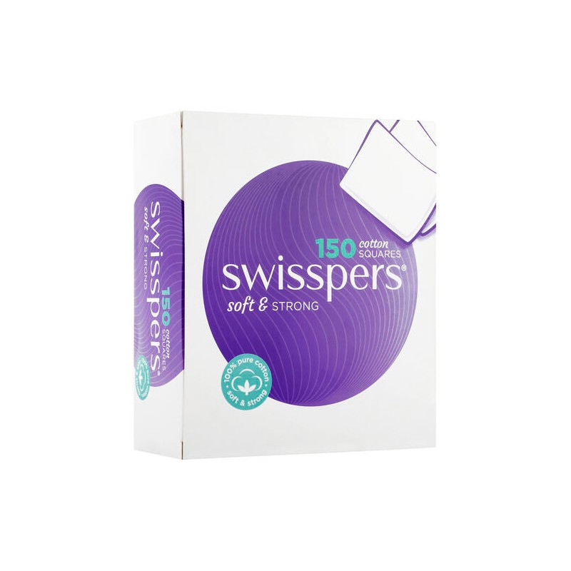 Swisspers Cotton Squares 150 Pack