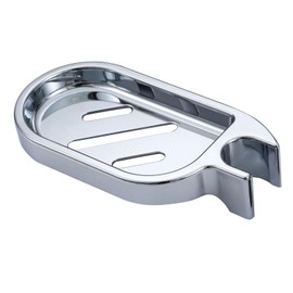 Shower Soap Holder, Clip-on Soap Dish, Soap Bar Holder, Adjustable ABS Bathroom Soap Tray with Grooved Design, Rust-Resistant Soap Holder for 25 mm Shower Rail Tube, Pipe, Rod, Pole