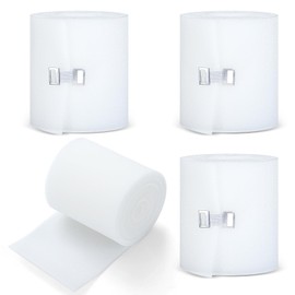 Threlaco 4 Pcs Lymphedema Wraps for Legs Cast Padding Bandage Medical Non Adhesive Foam Dressing Roll Lymphedema Padding Under Foam Bandages for Compression Distribution Edema Sports